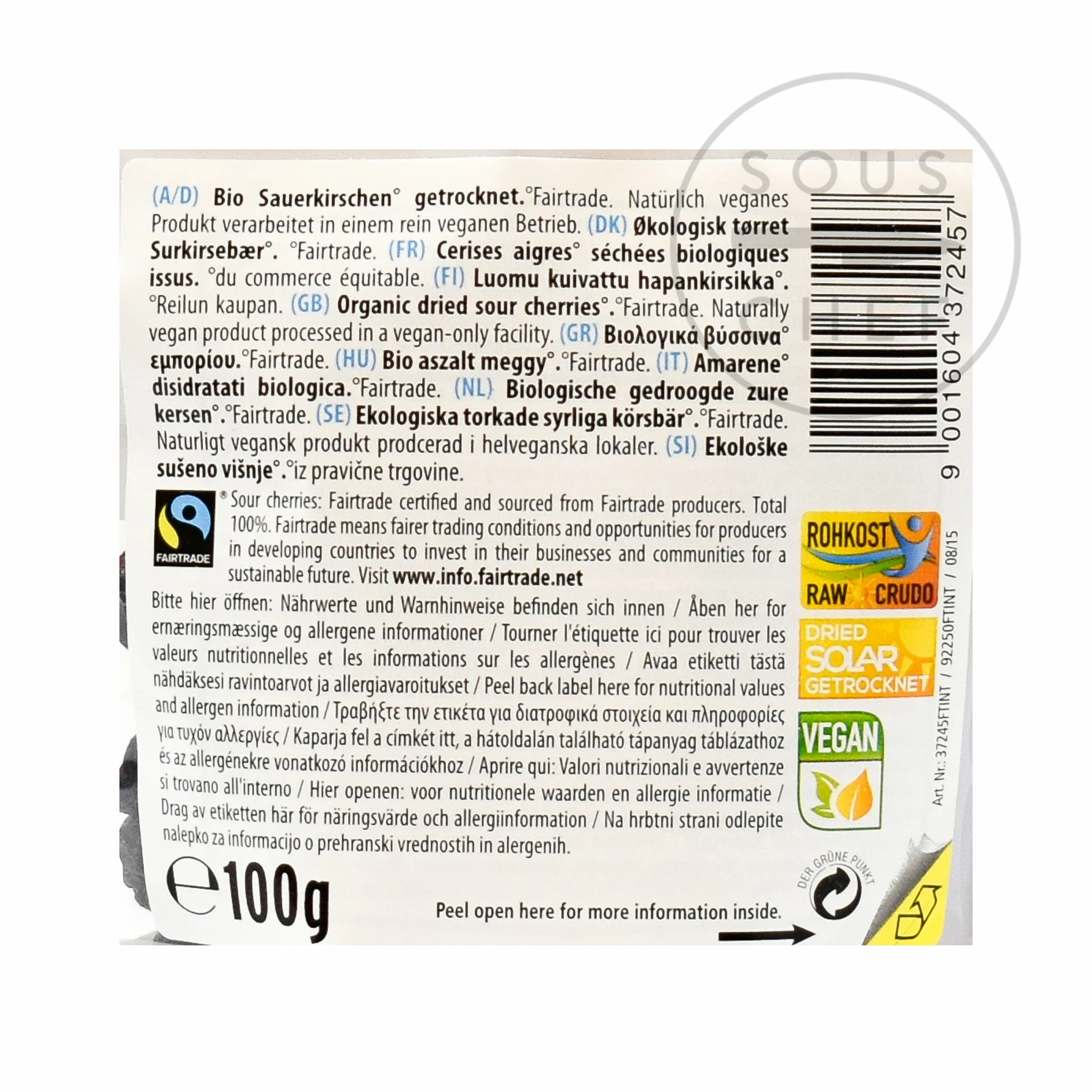 Pearls Of Samarkand Organic Sour Cherries 100g 6 Pearls Of Samarkand Organic Sour Cherries 100g