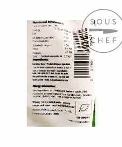 Suma Organic Red Kidney Beans 500g Ingredients