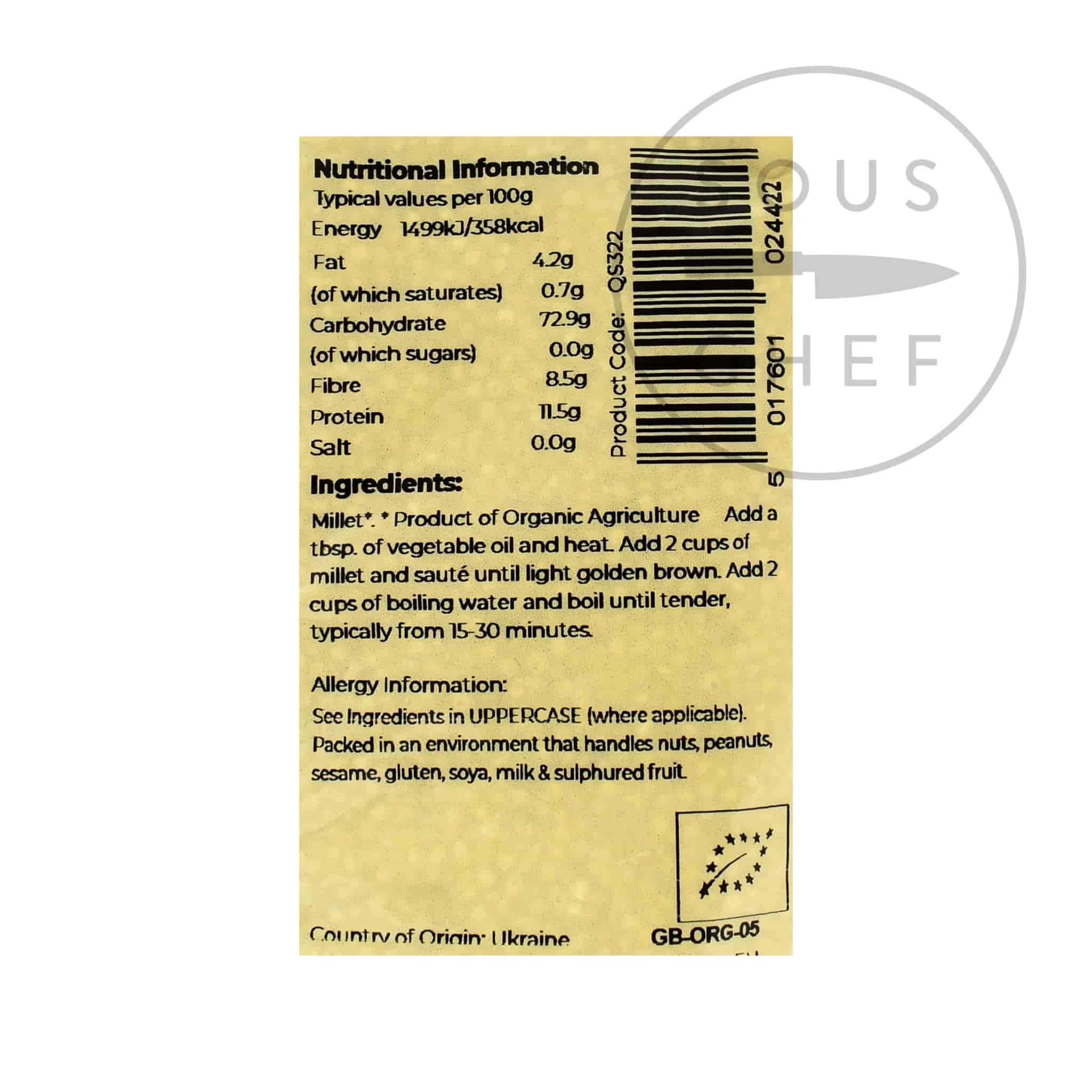 Suma African Ingredients Organic Millet 500g 4 Suma African Ingredients Organic Millet 500g