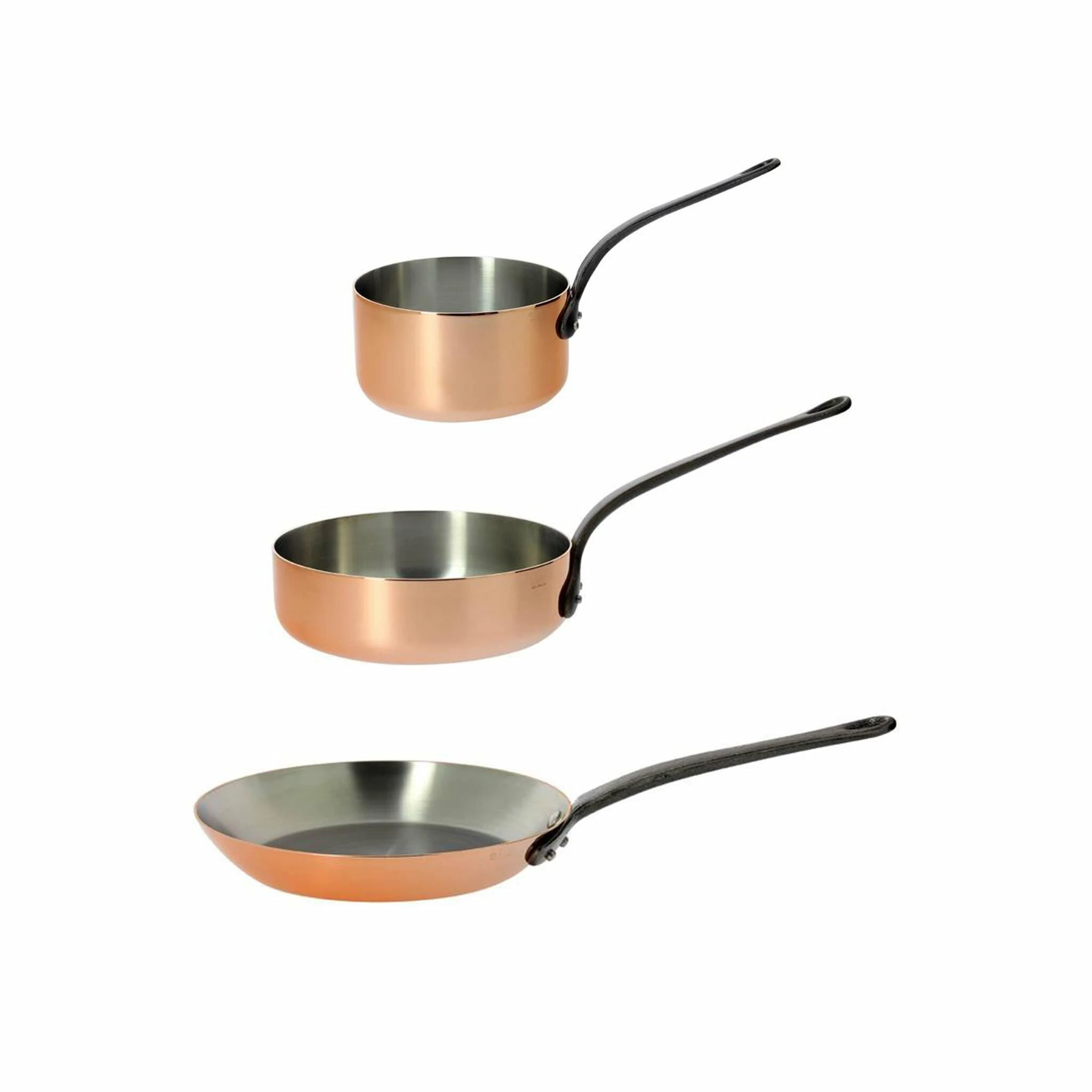 Sous Chef The Ultimate Induction-Compatible Copper Pan Set 3 Sous Chef The Ultimate Induction-Compatible Copper Pan Set