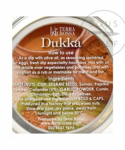 Terra Rossa Dukka 40g Ingredients