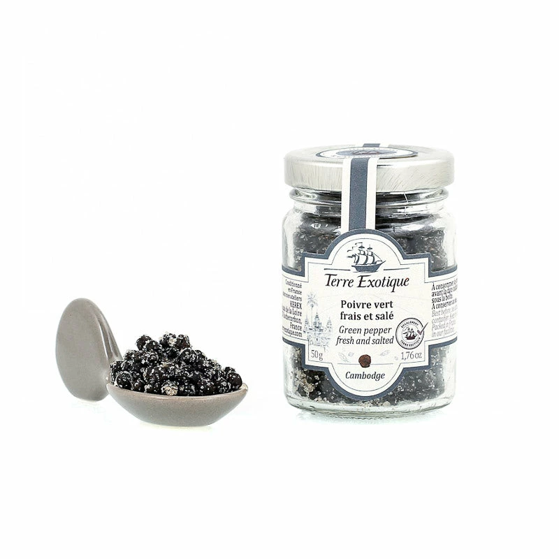 Ingredients Terre Exotique Fresh Salted Black Pepper 50g 3 Ingredients Terre Exotique Fresh Salted Black Pepper 50g