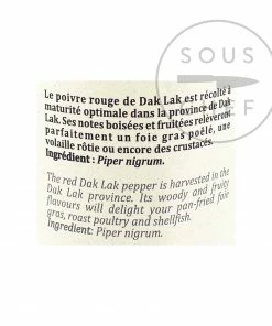 Ingredients Terre Exotique Red Dak Lak Pepper 60g 7 Ingredients Terre Exotique Red Dak Lak Pepper 60g