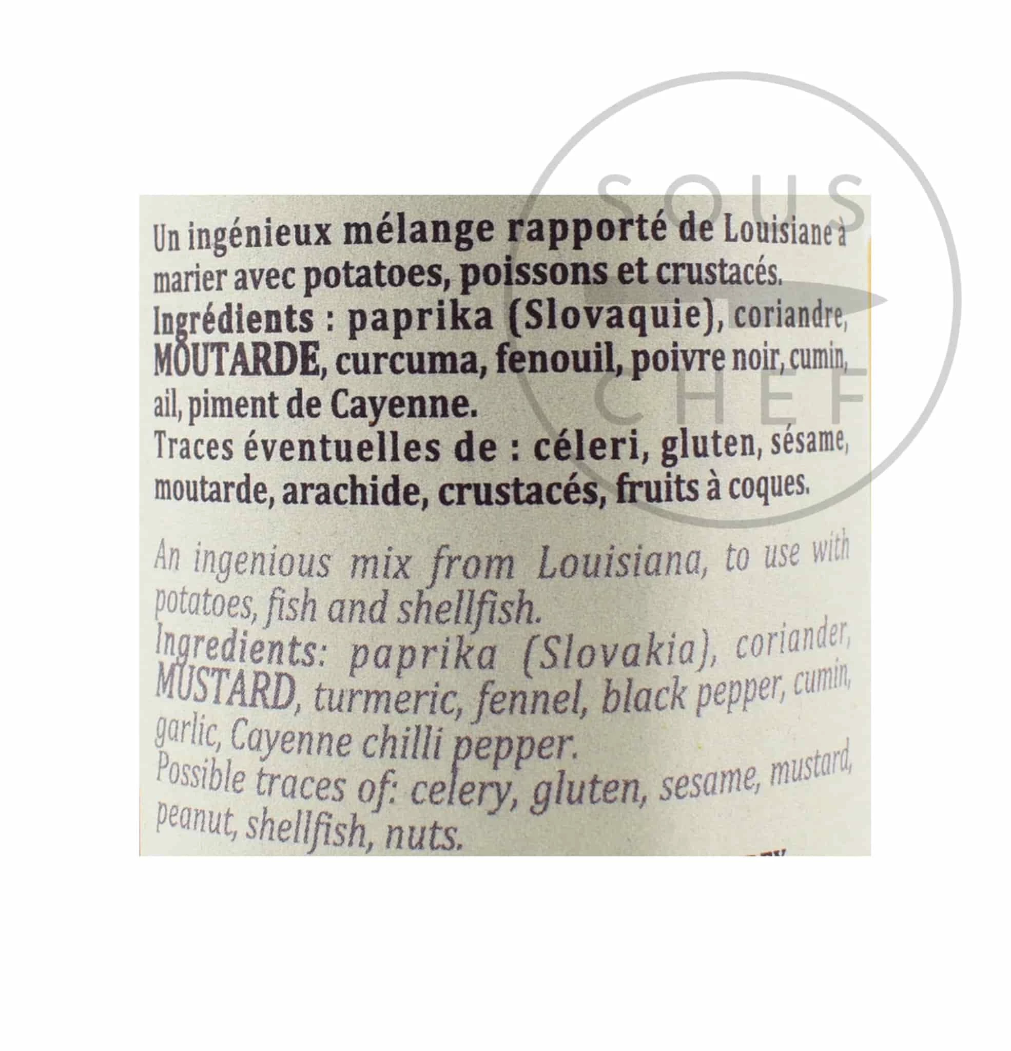 Terre Exotique Cajun Spice Blend 60g Ingredients 5 Terre Exotique Cajun Spice Blend 60g Ingredients