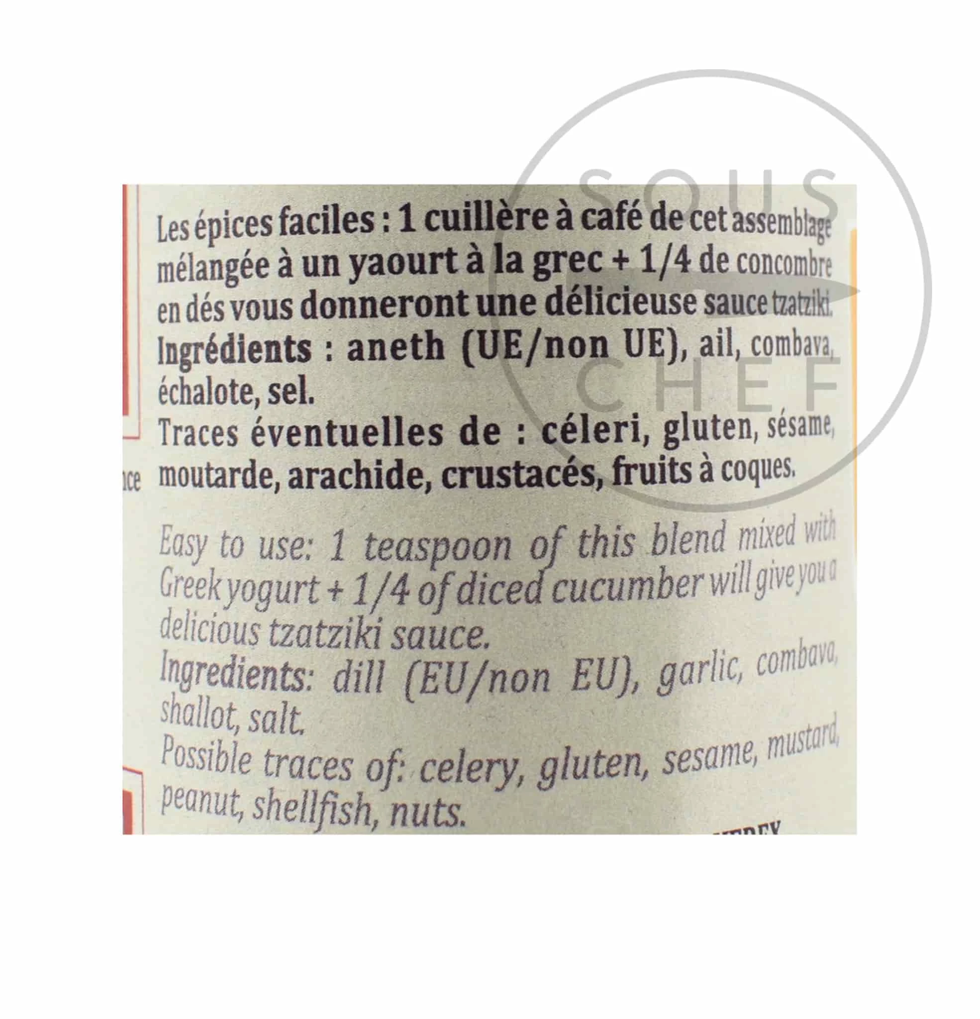 Terre Exotique Tzatziki Spice Blend 30g 5 Terre Exotique Tzatziki Spice Blend 30g