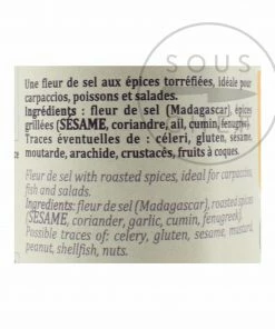 Terre Exotique Fleur De Sel With Roasted Spices 90g Ingredients