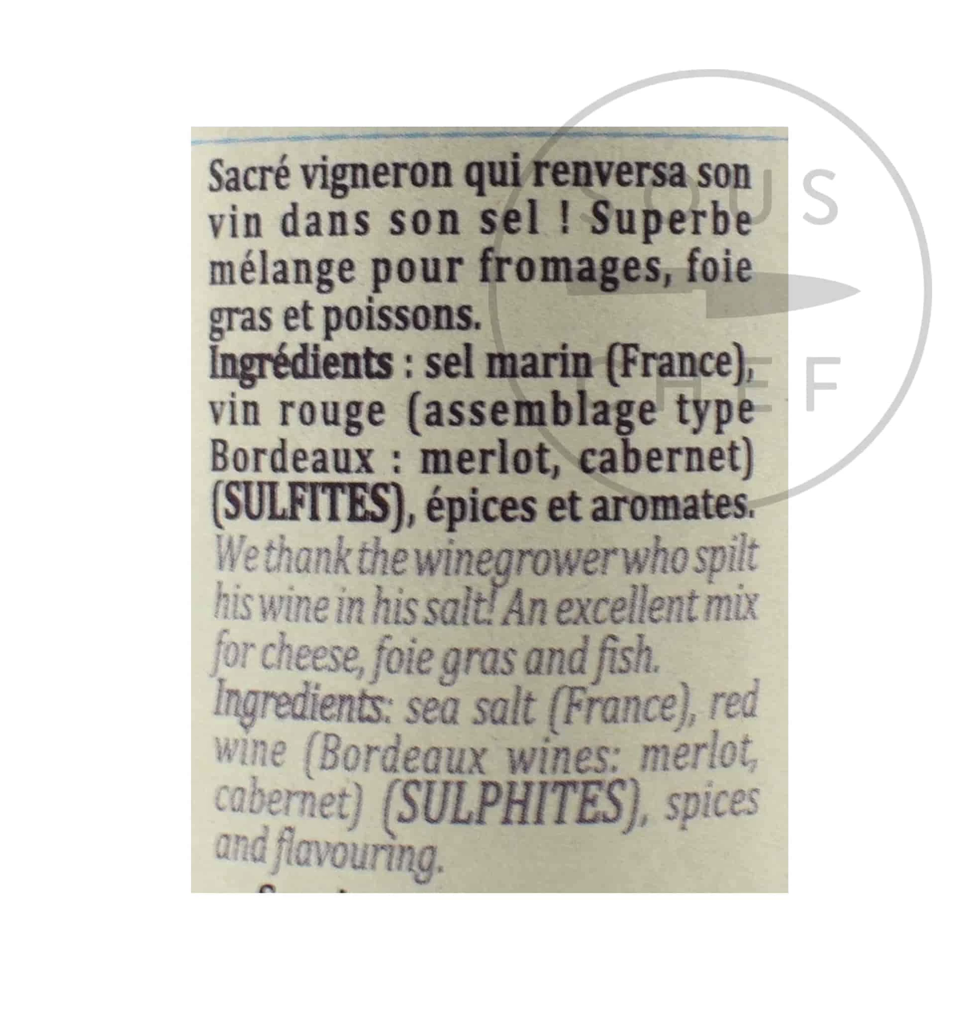 Terre Exotique Winemaker's Salt 80g 4 Terre Exotique Winemaker's Salt 80g