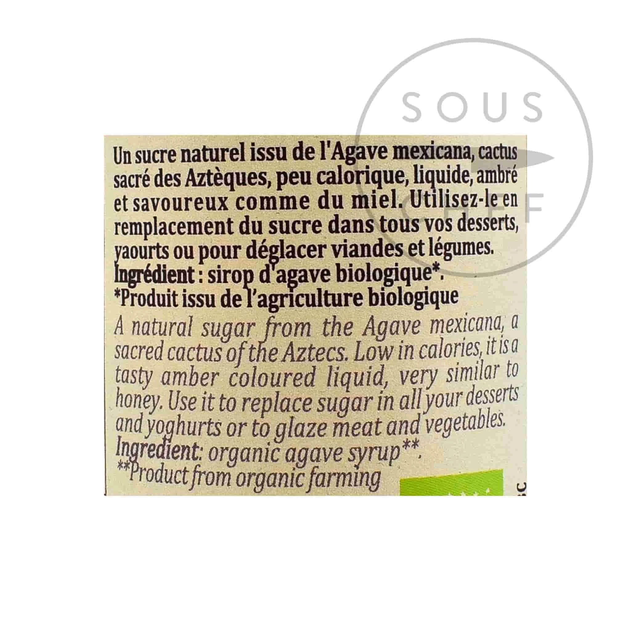 Ingredients Terre Exotique Organic Agave Syrup 250ml 4 Ingredients Terre Exotique Organic Agave Syrup 250ml