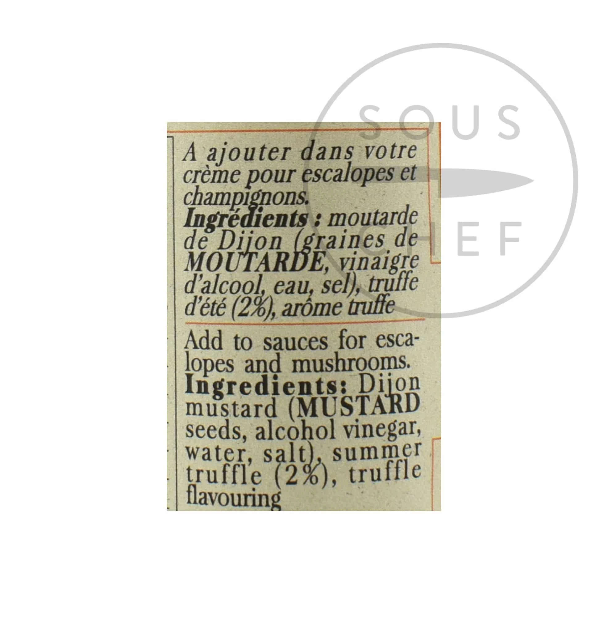 Terre Exotique Mustard With Summer Truffle (2%) 100g 5 Terre Exotique Mustard With Summer Truffle (2%) 100g