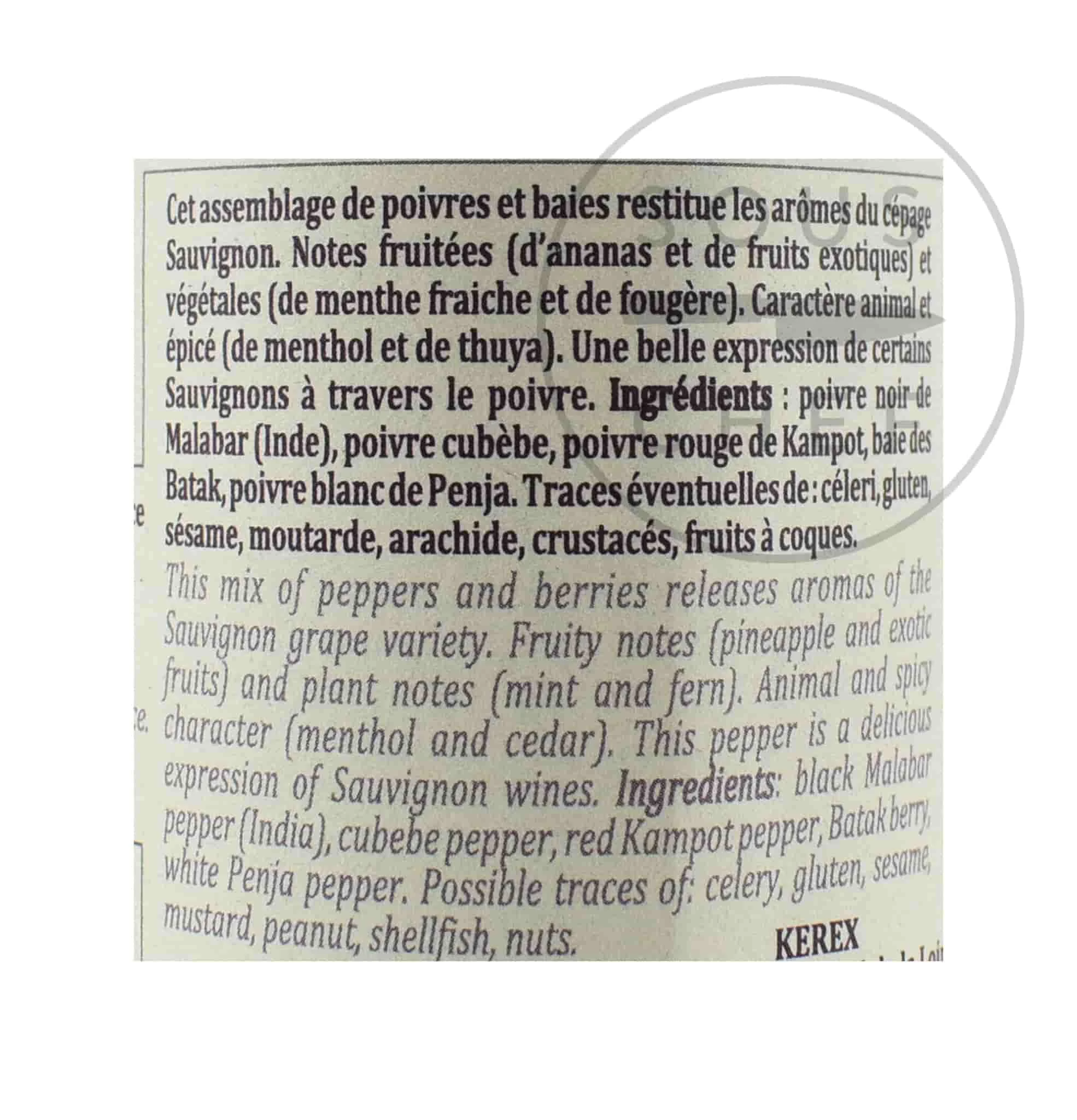 Terre Exotique Winemakers Pepper Blend Sauvignon 60g 4 Terre Exotique Winemakers Pepper Blend Sauvignon 60g