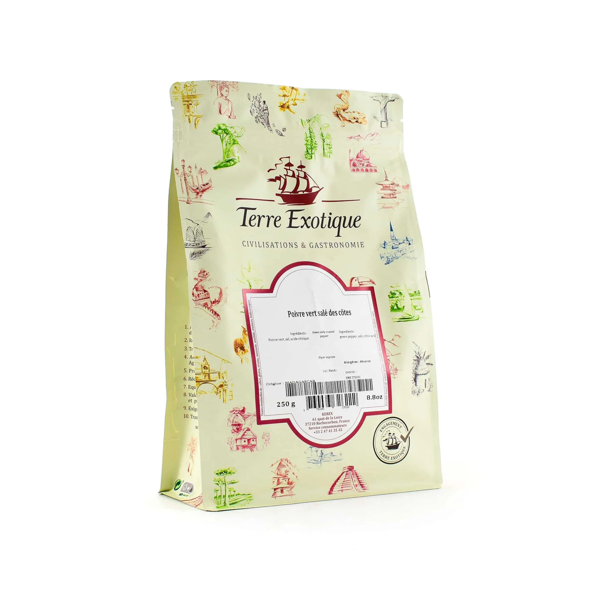 Terre Exotique Green Salty Coastal Pepper 250g 3 Terre Exotique Green Salty Coastal Pepper 250g