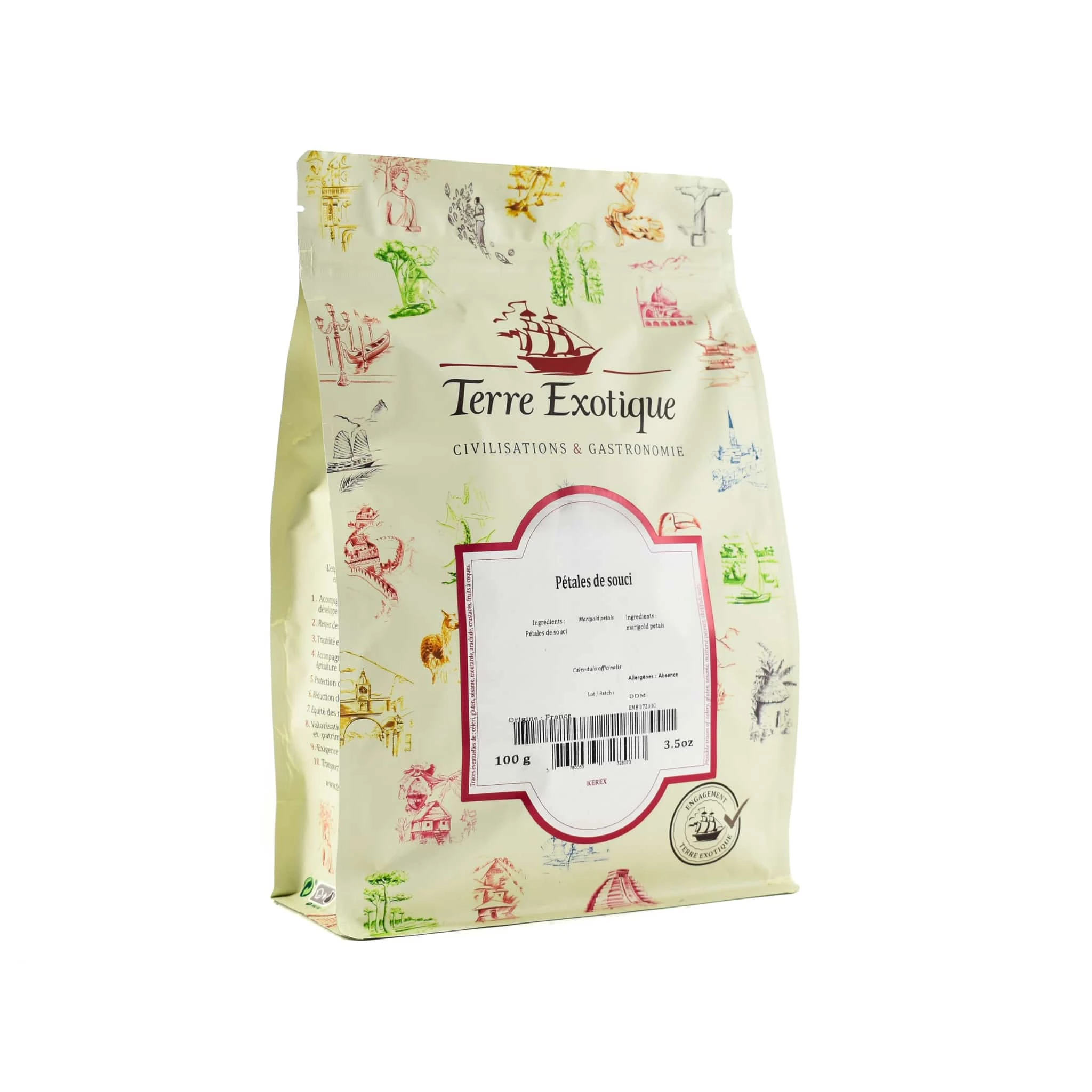 Terre Exotique Dried Marigold Petals 100g 3 Terre Exotique Dried Marigold Petals 100g