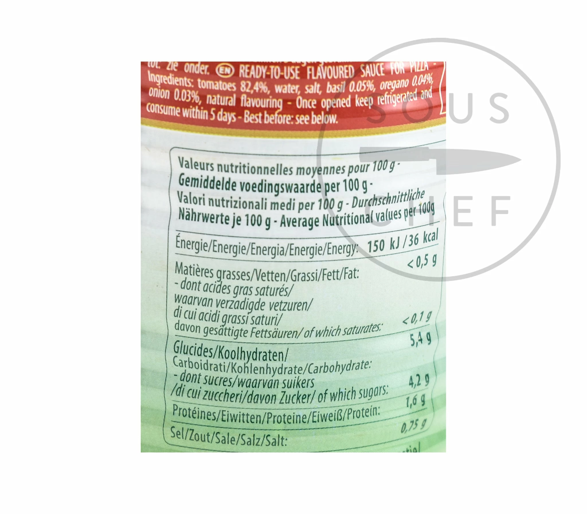 Ingredients Mutti Pizza Sauce 400g 4 Ingredients Mutti Pizza Sauce 400g