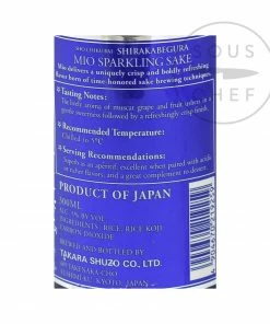 Ingredients Shochikubai Mio Sparkling Sake 300ml