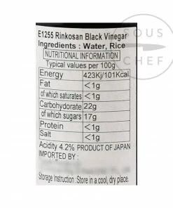 Rinkosan Black Vinegar 360ml Ingredients 7 Rinkosan Black Vinegar 360ml Ingredients