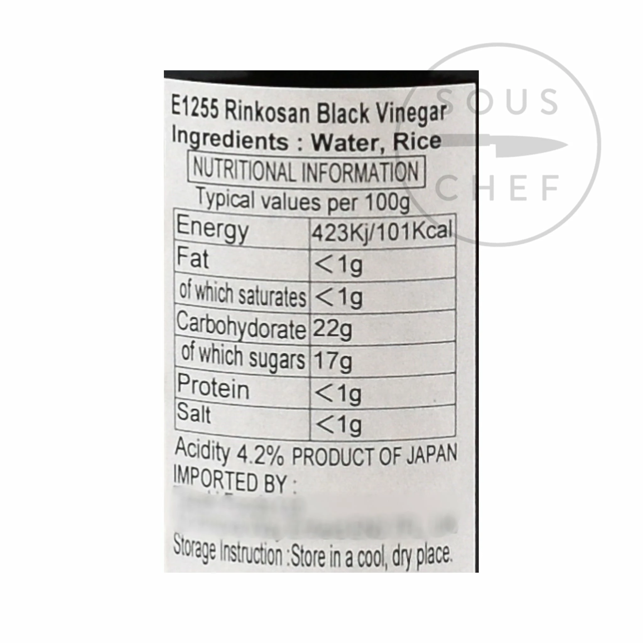 Rinkosan Black Vinegar 360ml Ingredients 5 Rinkosan Black Vinegar 360ml Ingredients