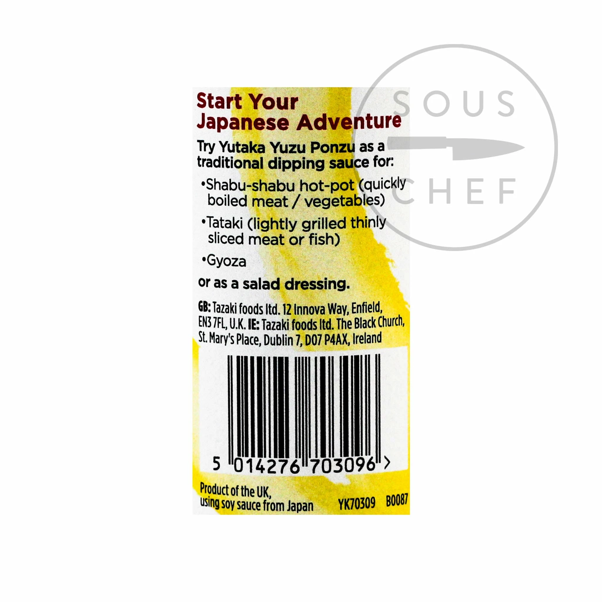 Ingredients Yutaka Yuzu Ponzu Sauce 150ml 4 Ingredients Yutaka Yuzu Ponzu Sauce 150ml