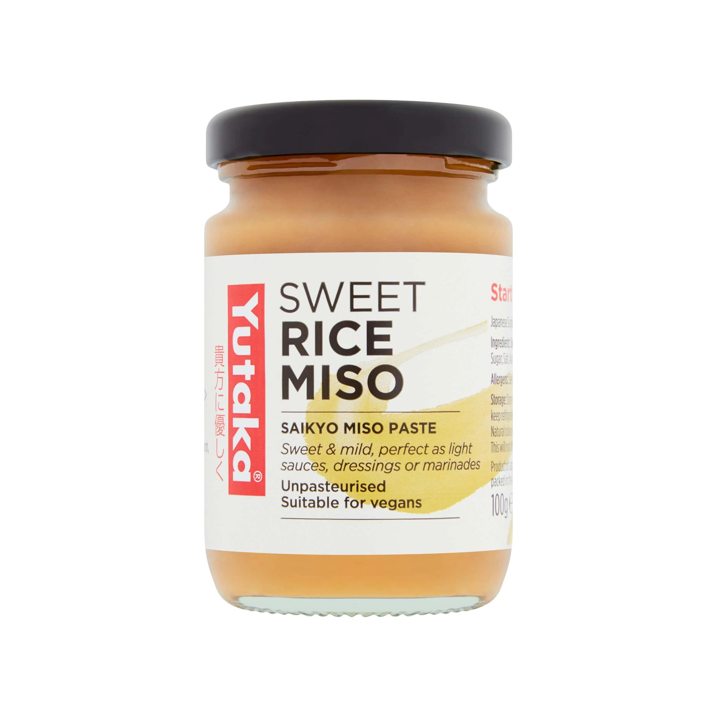 Ingredients Yutaka Sweet Rice Miso Paste 100g 3 Ingredients Yutaka Sweet Rice Miso Paste 100g