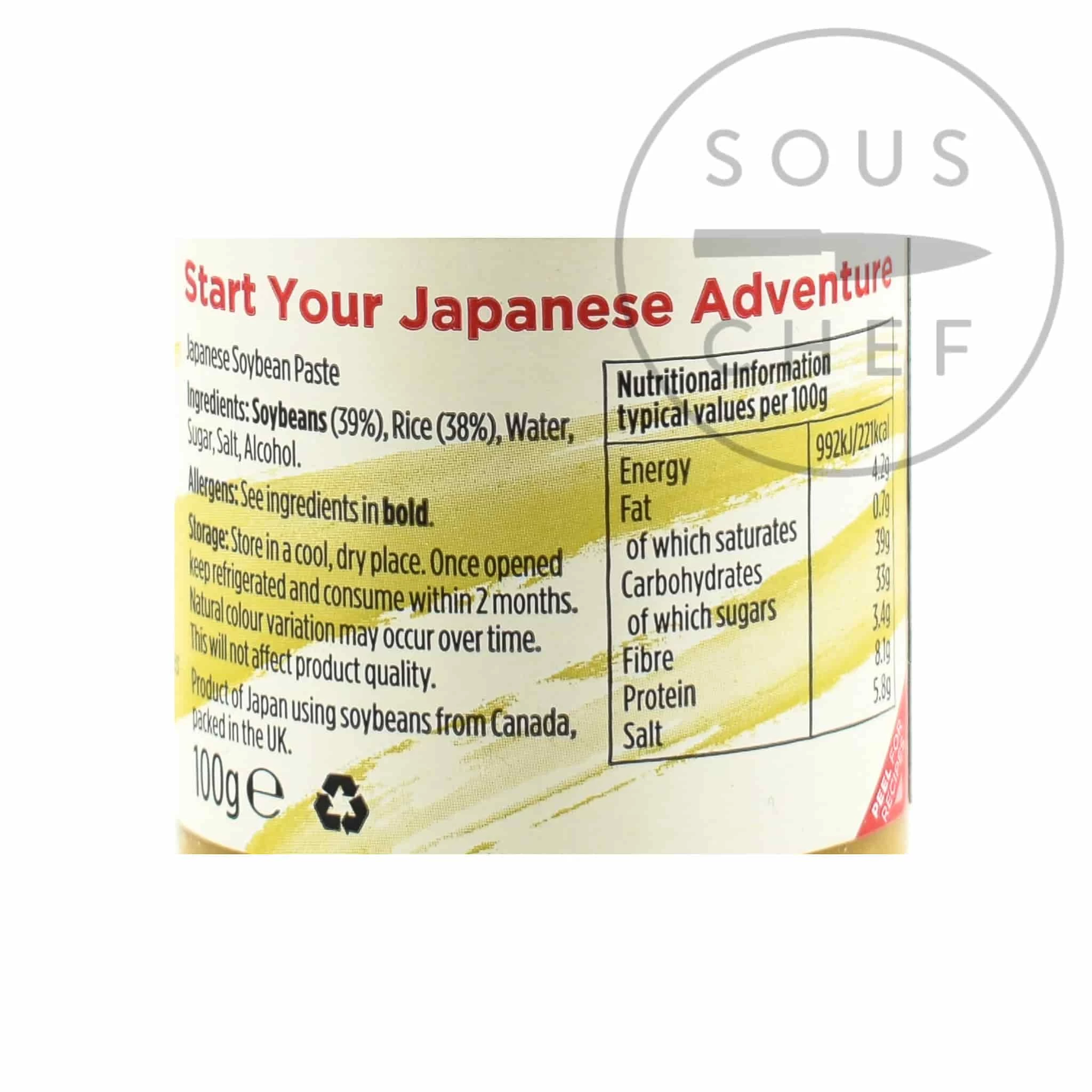 Ingredients Yutaka Sweet Rice Miso Paste 100g 4 Ingredients Yutaka Sweet Rice Miso Paste 100g