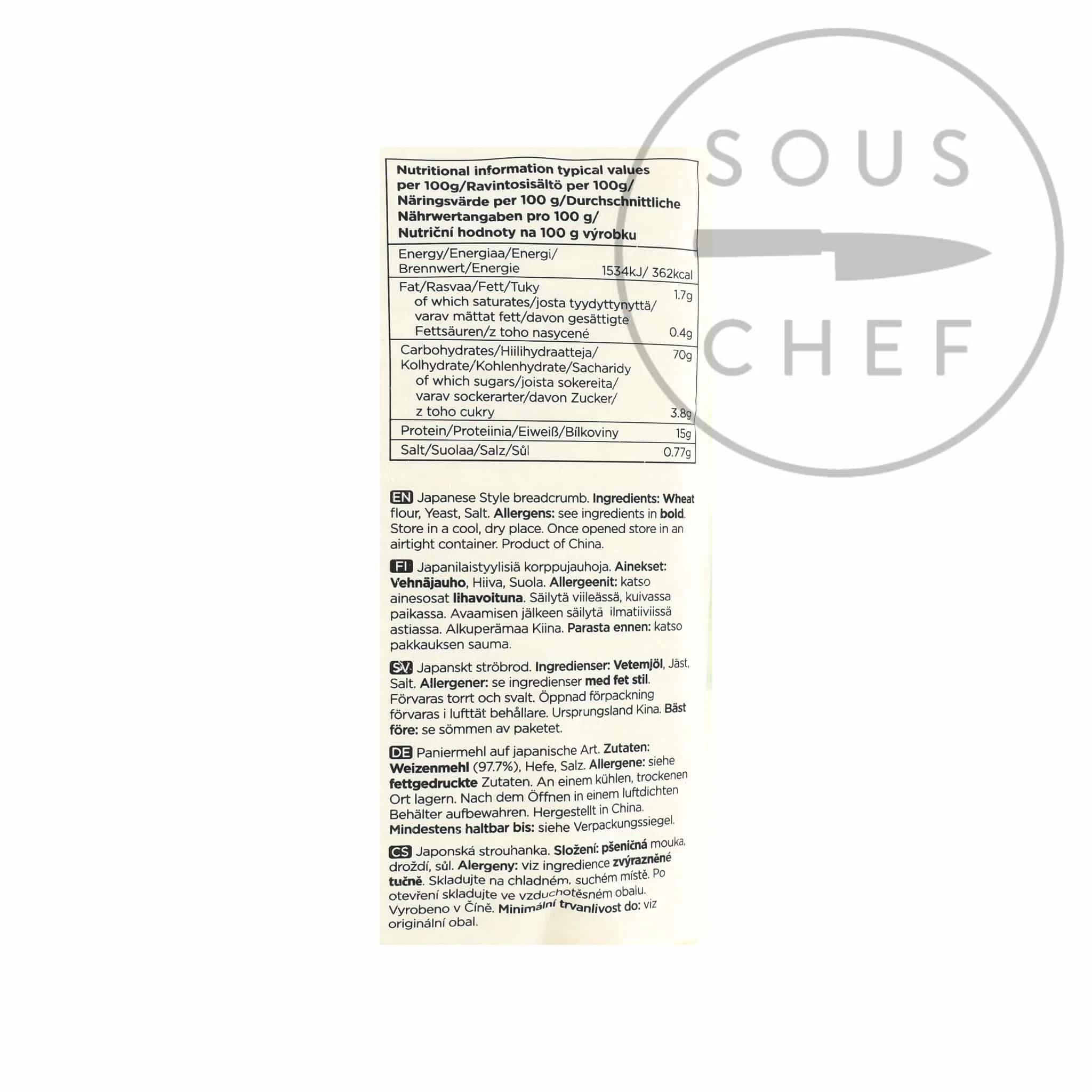 Yutaka Panko Breadcrumbs 180g Ingredients 4 Yutaka Panko Breadcrumbs 180g Ingredients