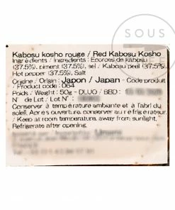 Kabosu Honke Red Kabosu Citrus Kosho 50g Ingredients 9 Kabosu Honke Red Kabosu Citrus Kosho 50g Ingredients