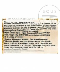 Toho Yuzu Roasted Sesame Seeds 80g 7 Toho Yuzu Roasted Sesame Seeds 80g