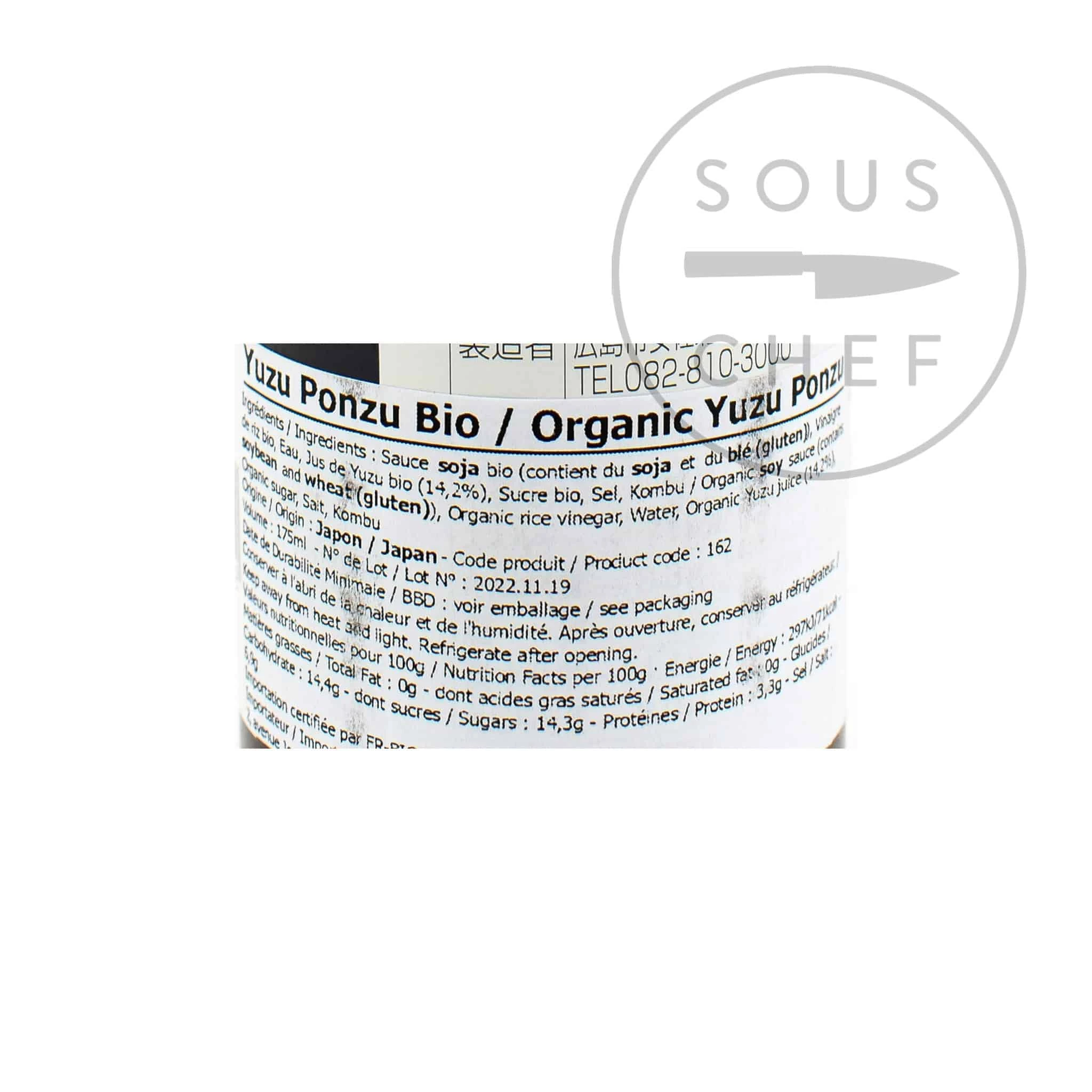 Sous Chef Ingredients Organic Yuzu Ponzu Sauce 175ml 4 Sous Chef Ingredients Organic Yuzu Ponzu Sauce 175ml