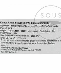Sauvage Rausu Kombu For Dashi 150g Ingredients 5 Sauvage Rausu Kombu For Dashi 150g Ingredients
