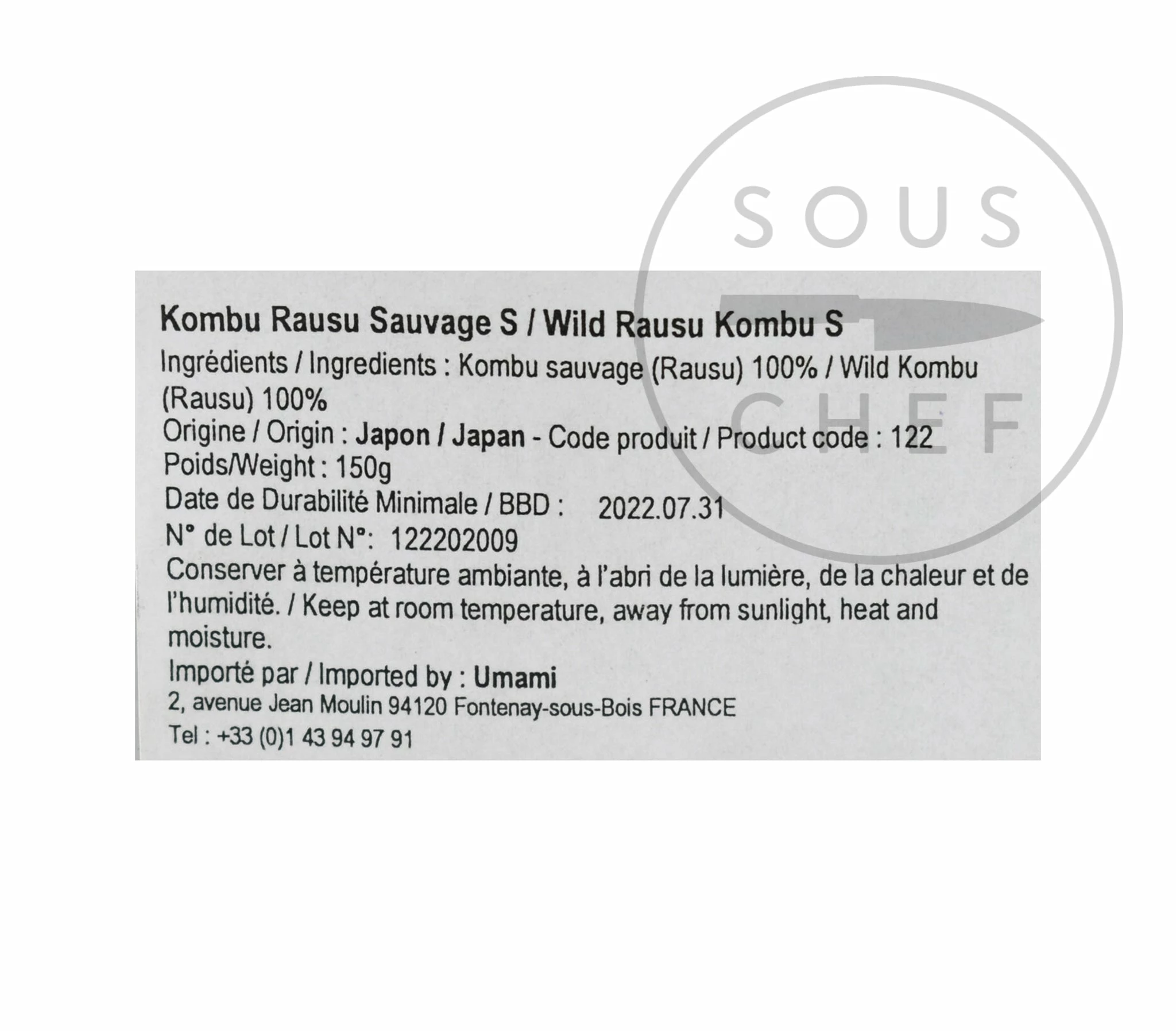 Sauvage Rausu Kombu For Dashi 150g Ingredients 4 Sauvage Rausu Kombu For Dashi 150g Ingredients