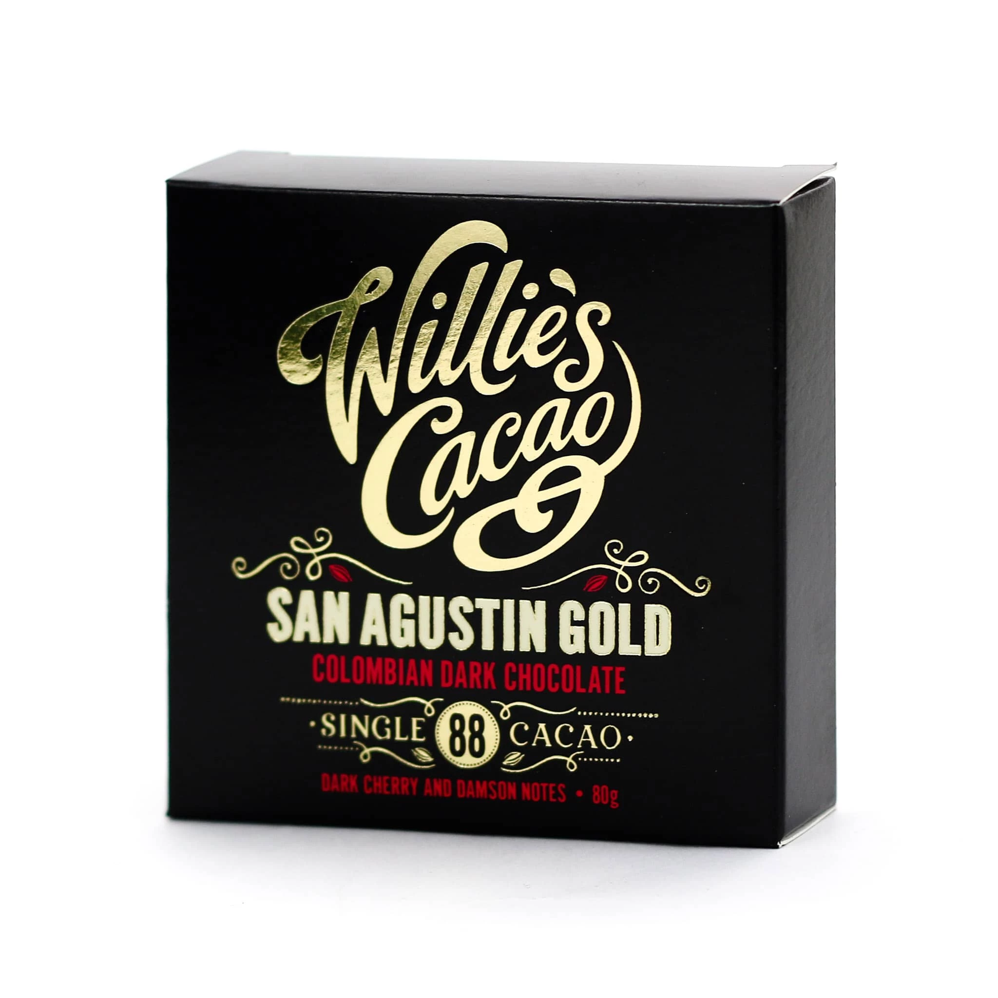 Ingredients Willie's Cacao San Agustin Gold 88% Colombian Dark Chocolate 80g 3 Ingredients Willie's Cacao San Agustin Gold 88% Colombian Dark Chocolate 80g