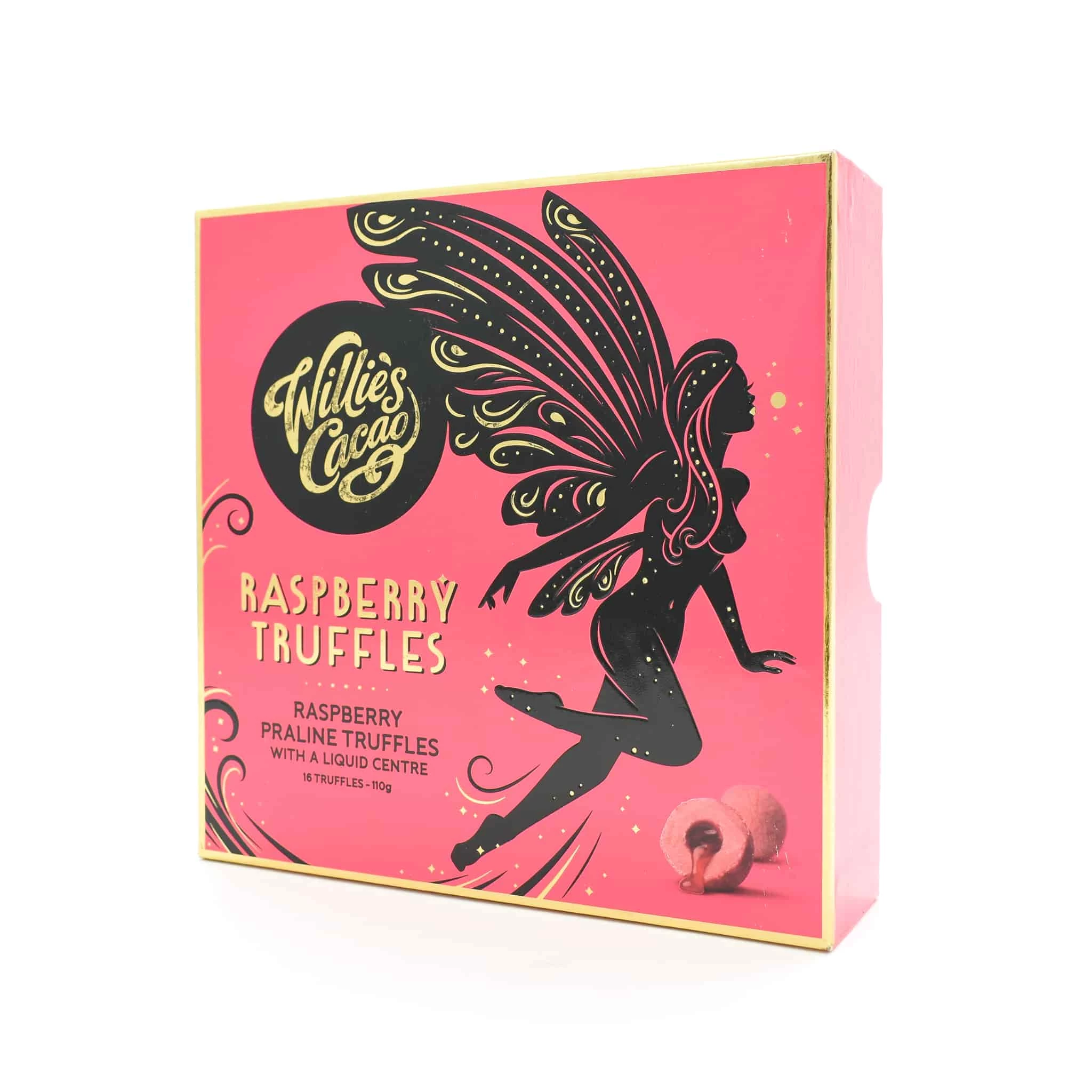 Ingredients Willie's Cacao Liquid Centre Raspberry Truffles 110g 3 Ingredients Willie's Cacao Liquid Centre Raspberry Truffles 110g