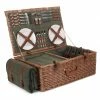 Willow Direct Tweed Picnic Hamper For 4 Green 2 Willow Direct Tweed Picnic Hamper For 4 Green