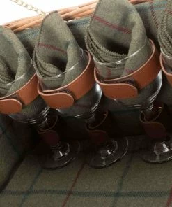 Willow Direct Tweed Picnic Hamper For 4 Green