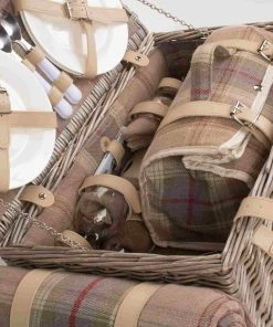 Willow Direct Tartan Picnic Hamper For 4 Lavender 11 Willow Direct Tartan Picnic Hamper For 4 Lavender