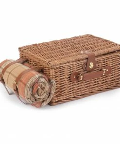 Willow Direct Tartan Picnic Hamper For 2 Autumn Red