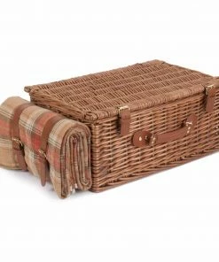 Willow Direct Tartan Picnic Hamper For 4 Autumn Red 9 Willow Direct Tartan Picnic Hamper For 4 Autumn Red