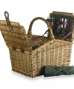 Willow Direct Tweed Double Lidded Picnic Hamper For 2 Green Tableware 9 Willow Direct Tweed Double Lidded Picnic Hamper For 2 Green Tableware