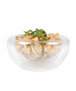 Portuguese Tableware Medium Double-Walled Glass Bowl X 3 170ml 10 Portuguese Tableware Medium Double-Walled Glass Bowl X 3 170ml