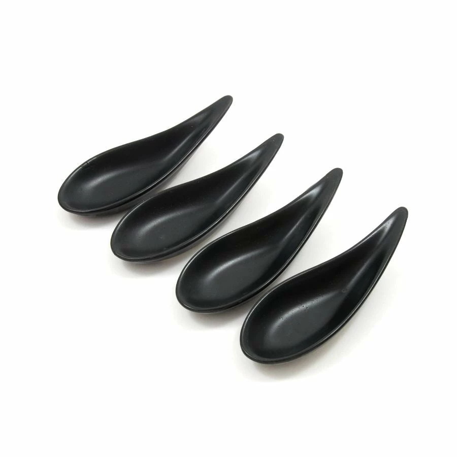 Kiji Stoneware & Ceramics Tableware White Porcelain Curved Canape Spoon X 12 4 Kiji Stoneware & Ceramics Tableware White Porcelain Curved Canape Spoon X 12