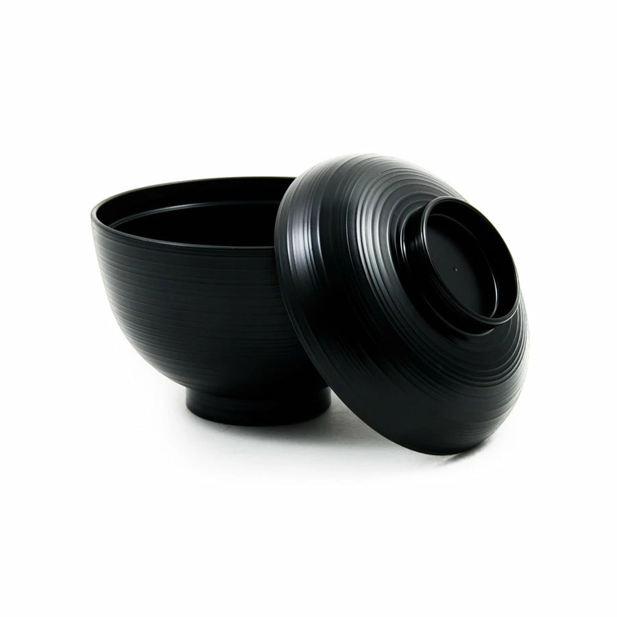 Kiji Stoneware & Ceramics Tableware Black Miso Soup Bowl 4 Kiji Stoneware & Ceramics Tableware Black Miso Soup Bowl