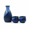 Kiji Stoneware & Ceramics Tableware Blue Sake Set 2 Kiji Stoneware & Ceramics Tableware Blue Sake Set