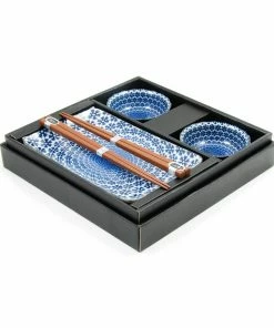 Kiji Stoneware & Ceramics Blue Star Sushi Serving Set Tableware 9 Kiji Stoneware & Ceramics Blue Star Sushi Serving Set Tableware