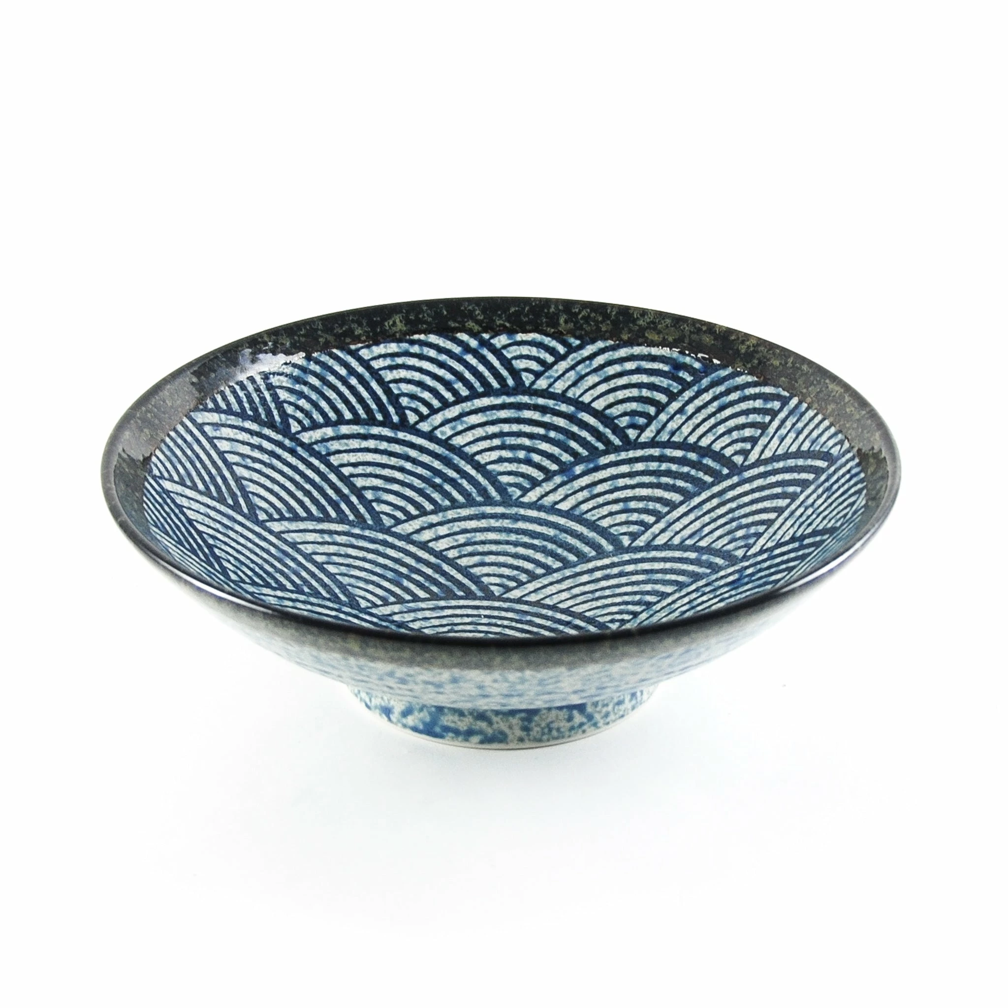 Kiji Stoneware & Ceramics Blue Wave Large Shallow Bowl 4 Kiji Stoneware & Ceramics Blue Wave Large Shallow Bowl
