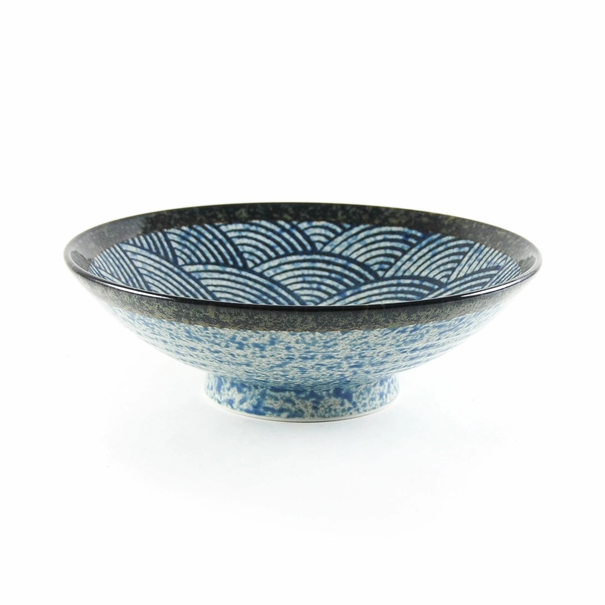 Kiji Stoneware & Ceramics Blue Wave Large Shallow Bowl 3 Kiji Stoneware & Ceramics Blue Wave Large Shallow Bowl