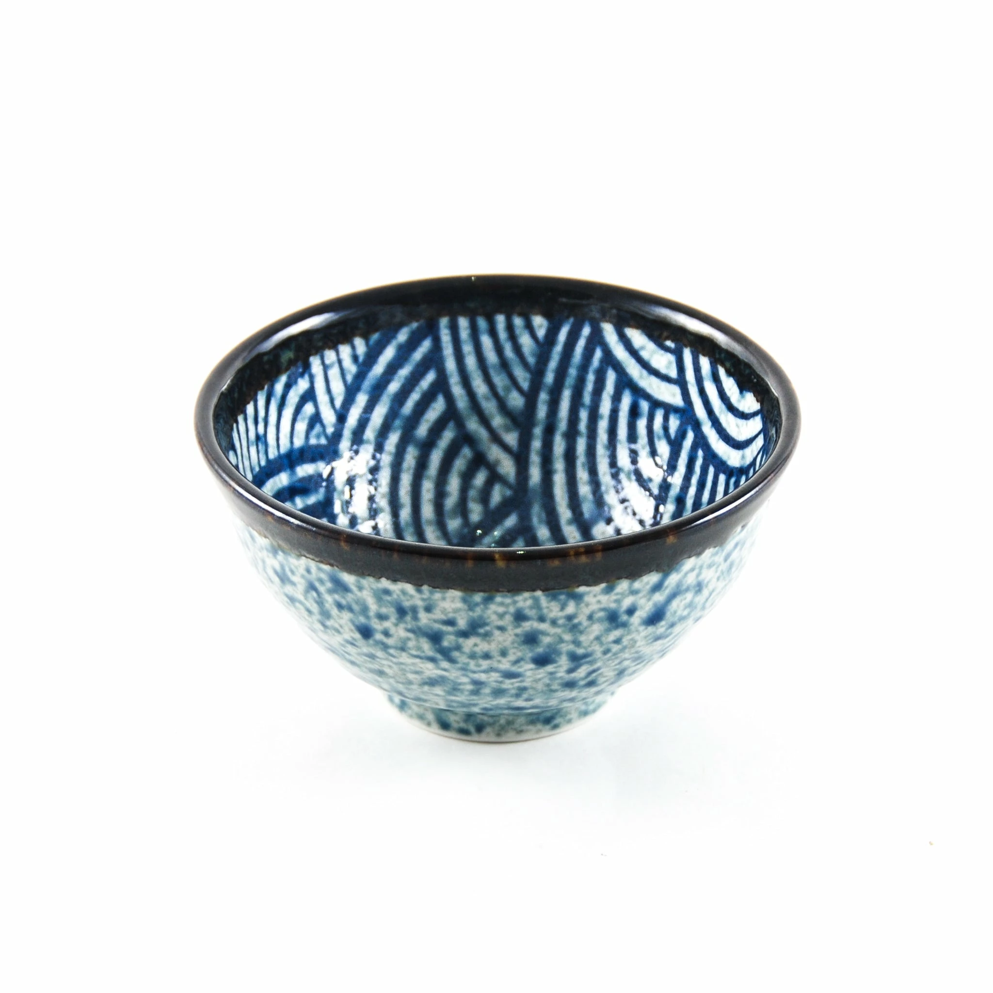 Kiji Stoneware & Ceramics Blue Wave Rice Bowl Tableware 3 Kiji Stoneware & Ceramics Blue Wave Rice Bowl Tableware