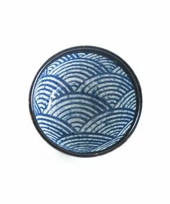 Kiji Stoneware & Ceramics Blue Wave Rice Bowl Tableware 8 Kiji Stoneware & Ceramics Blue Wave Rice Bowl Tableware