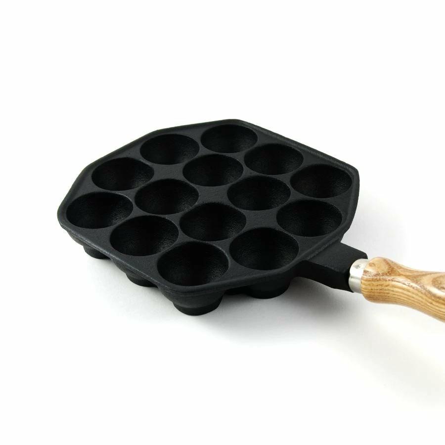 Japan Bento Cast Iron Takoyaki Pan 18cm Dia 5 Japan Bento Cast Iron Takoyaki Pan 18cm Dia