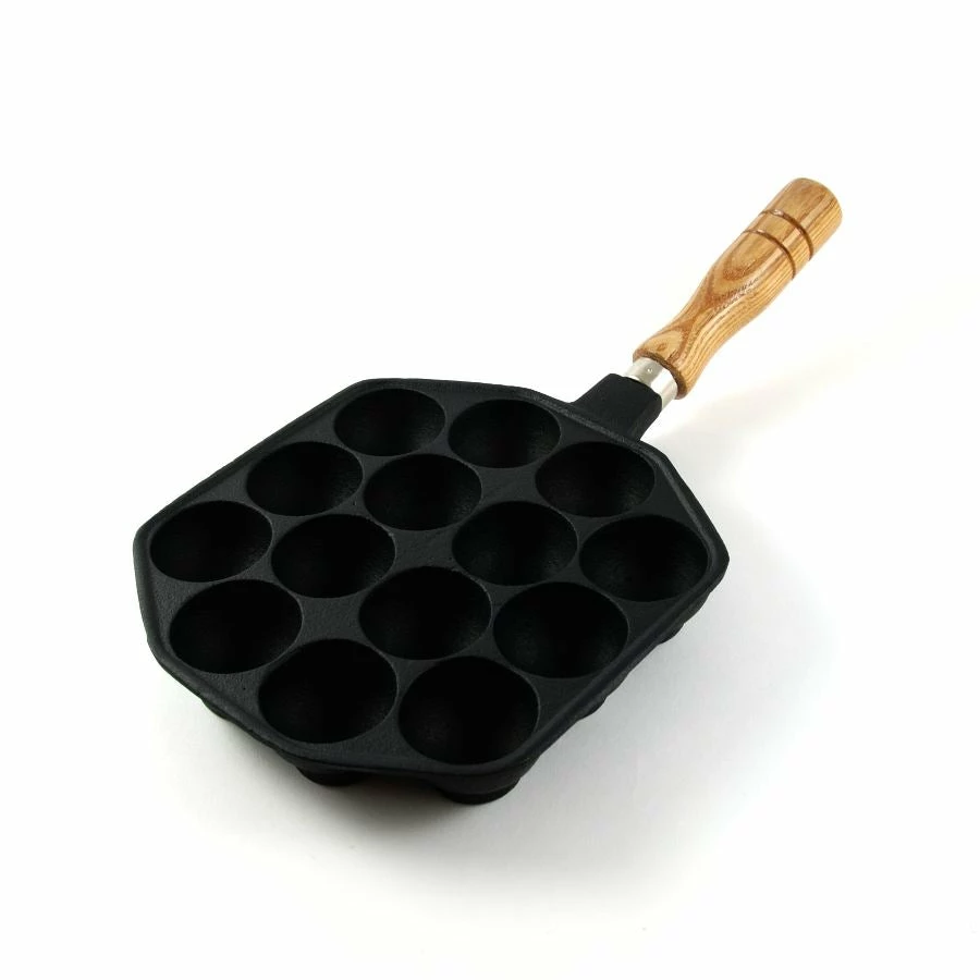 Japan Bento Cast Iron Takoyaki Pan 18cm Dia 4 Japan Bento Cast Iron Takoyaki Pan 18cm Dia