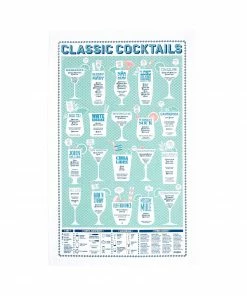 Stuart Gardiner Classic Cocktails Tea Towel Kitchen Linen