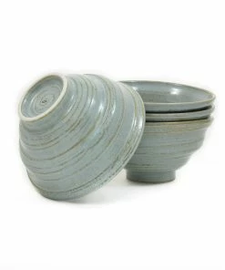Kiji Stoneware & Ceramics Tableware Blue-Grey Glaze Noodle Bowl 20cm Dia X 10cm